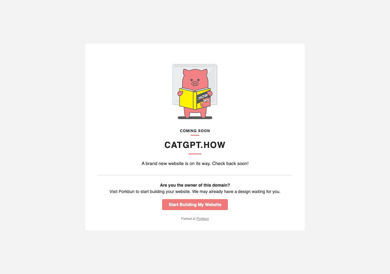 Screenshot of catgpt.how taken by the zone census on 2026-08-27
