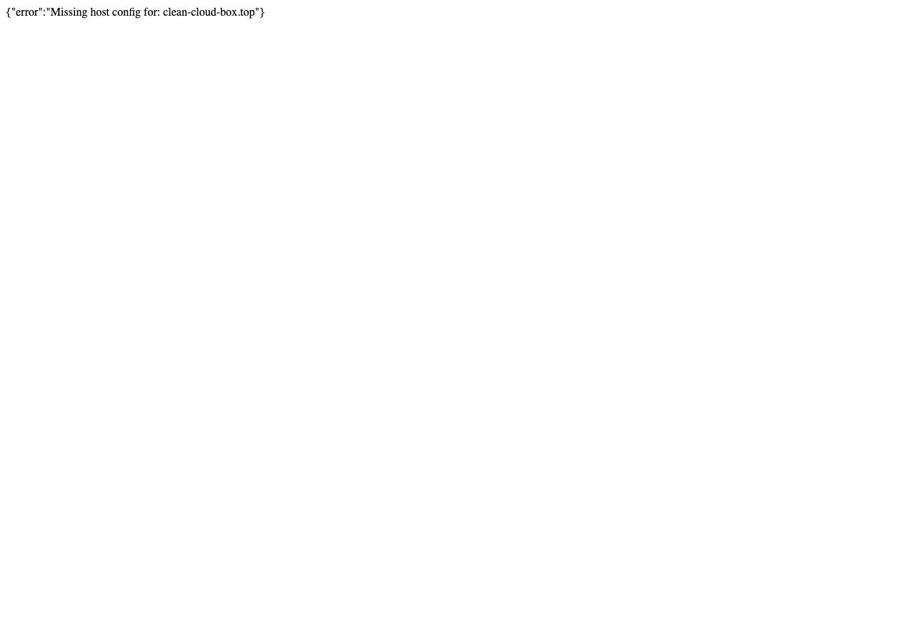 Screenshot of clean-cloud-box.top taken by the zone census on 2026-08-27