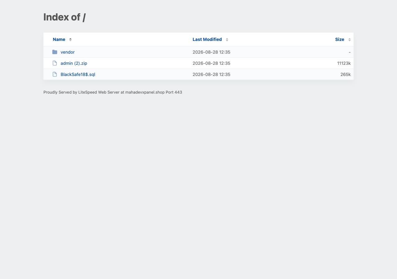 Screenshot of mahadevxpanel.shop taken by the zone census on 2026-08-27