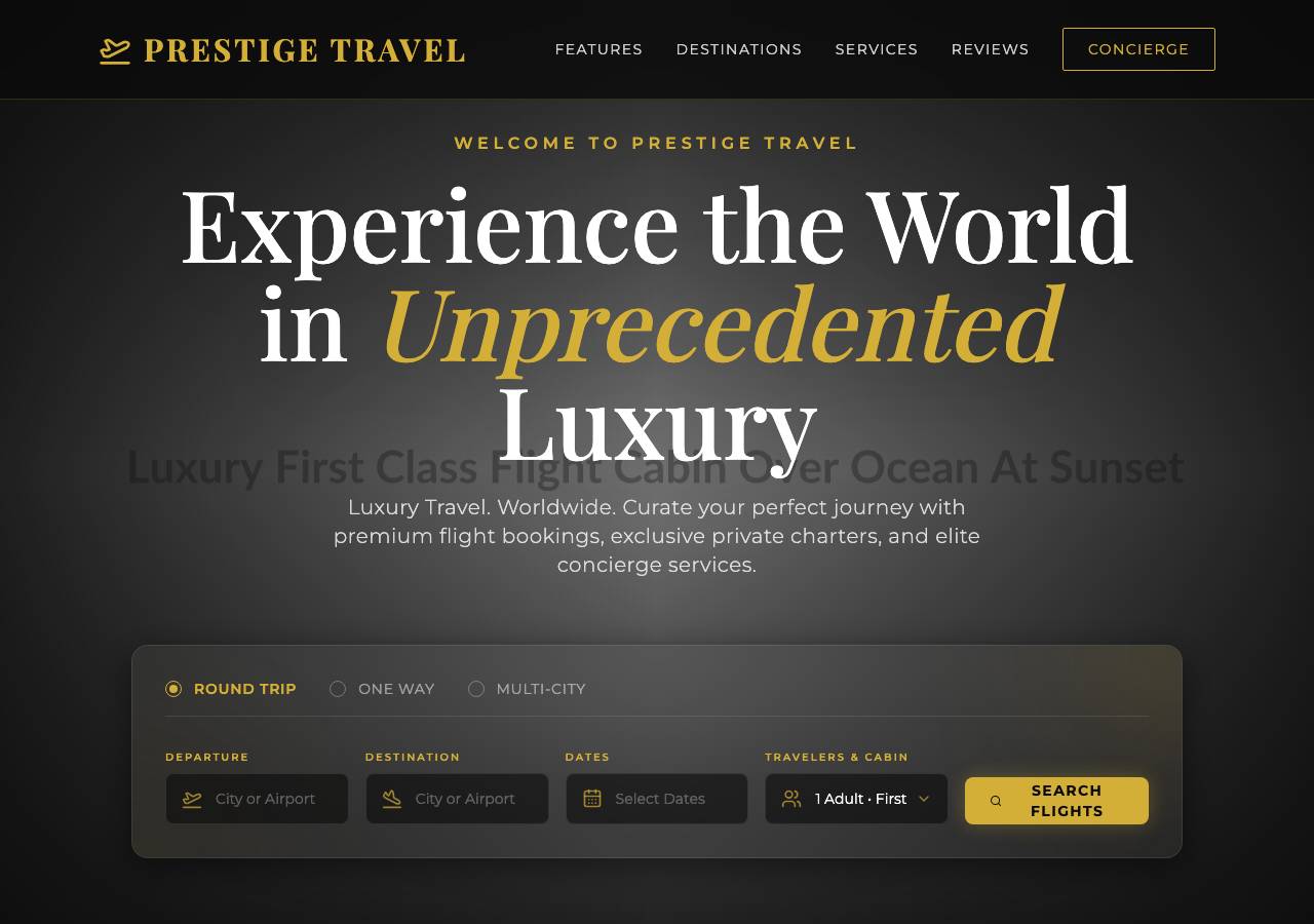 Screenshot of prestige-travel-booking.site taken by the zone census on 2026-08-27
