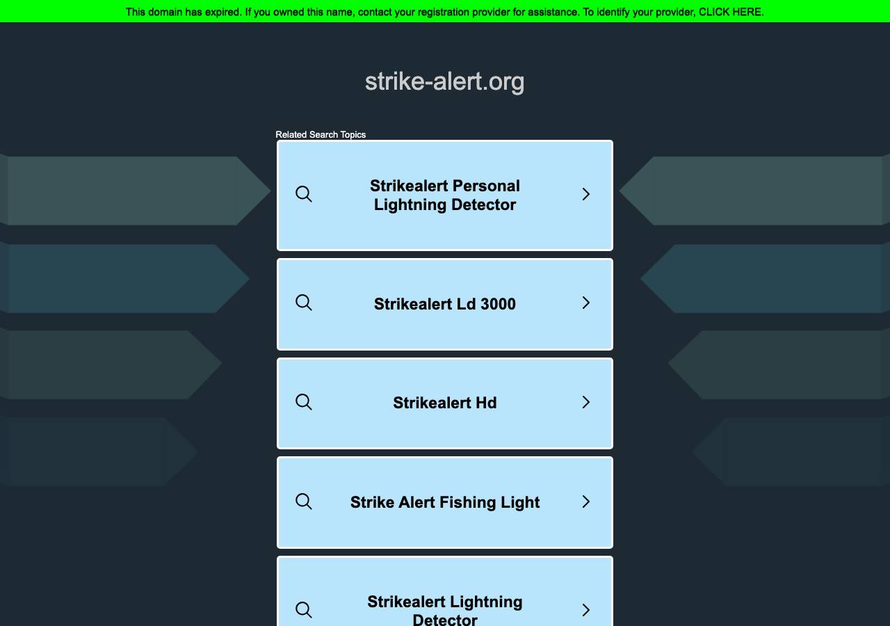 Screenshot of strike-alert.org taken by the zone census on 2026-08-27