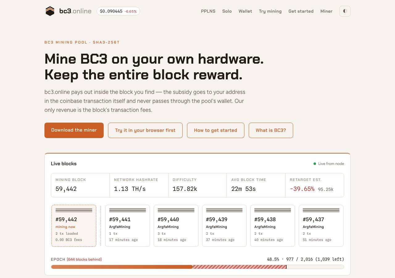 Screenshot of bc3.online taken by the zone census on 2026-08-28
