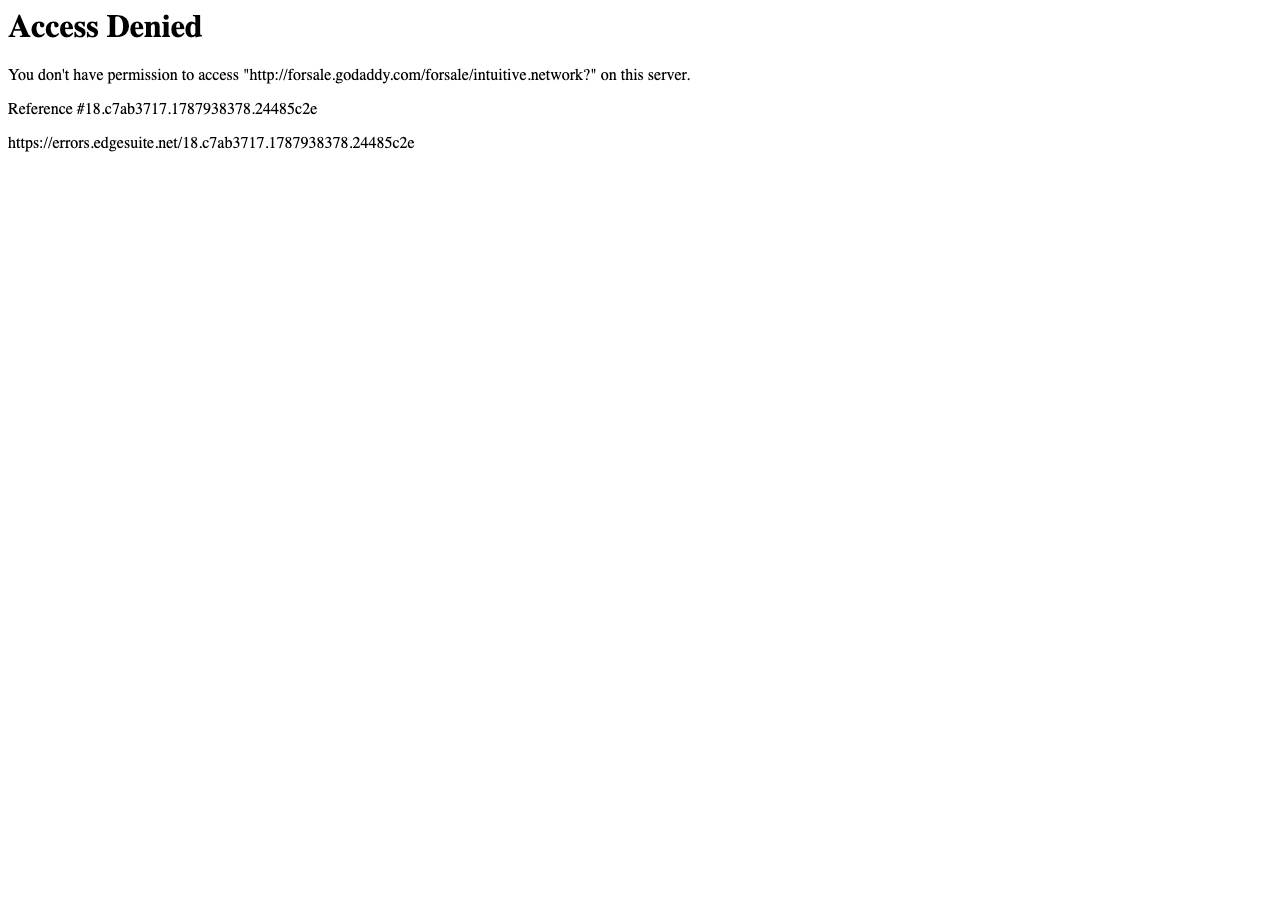 Screenshot of intuitive.network taken by the zone census on 2026-08-28