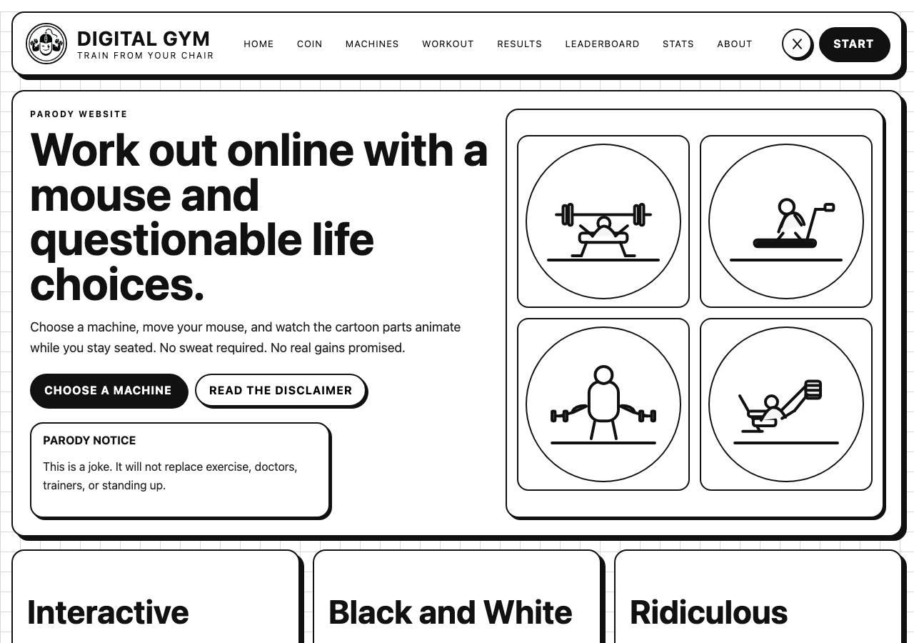 Screenshot of digitalgym.lol taken by the zone census on 2026-08-29