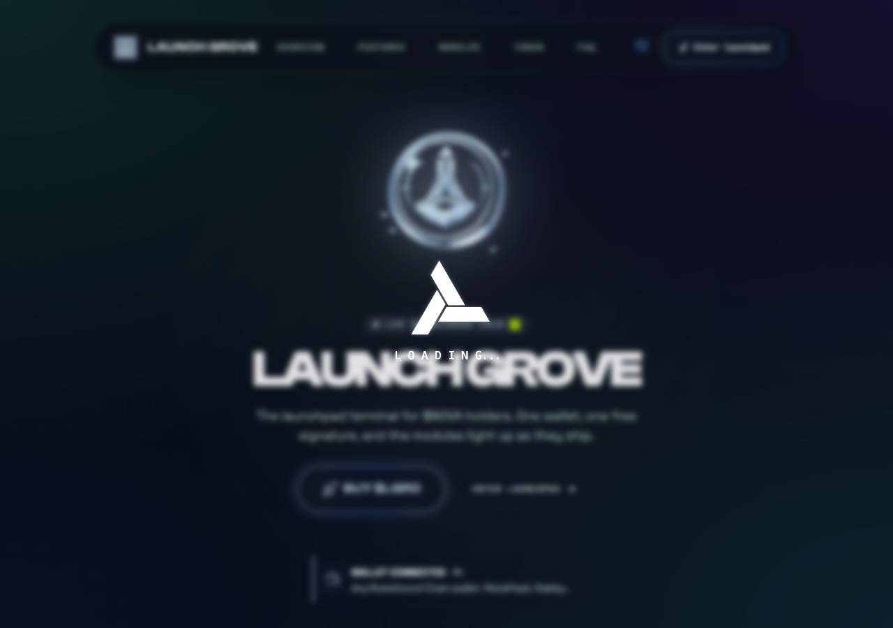 Screenshot of launchgrovedao.fun taken by the zone census on 2026-08-29