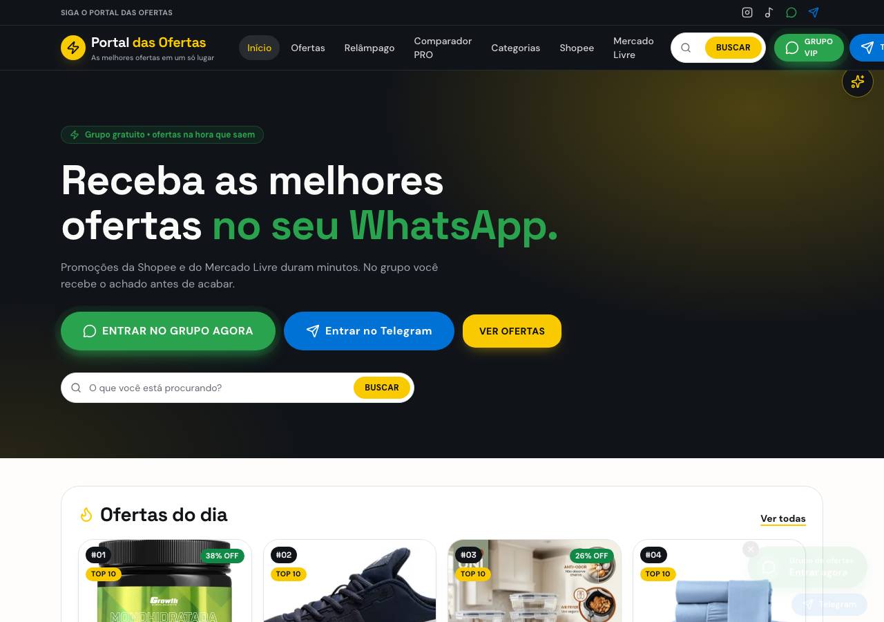 Screenshot of portaldasofertas.shop taken by the zone census on 2026-08-29