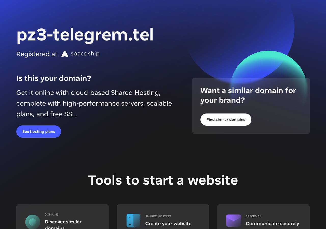 Screenshot of pz3-telegrem.tel taken by the zone census on 2026-08-29