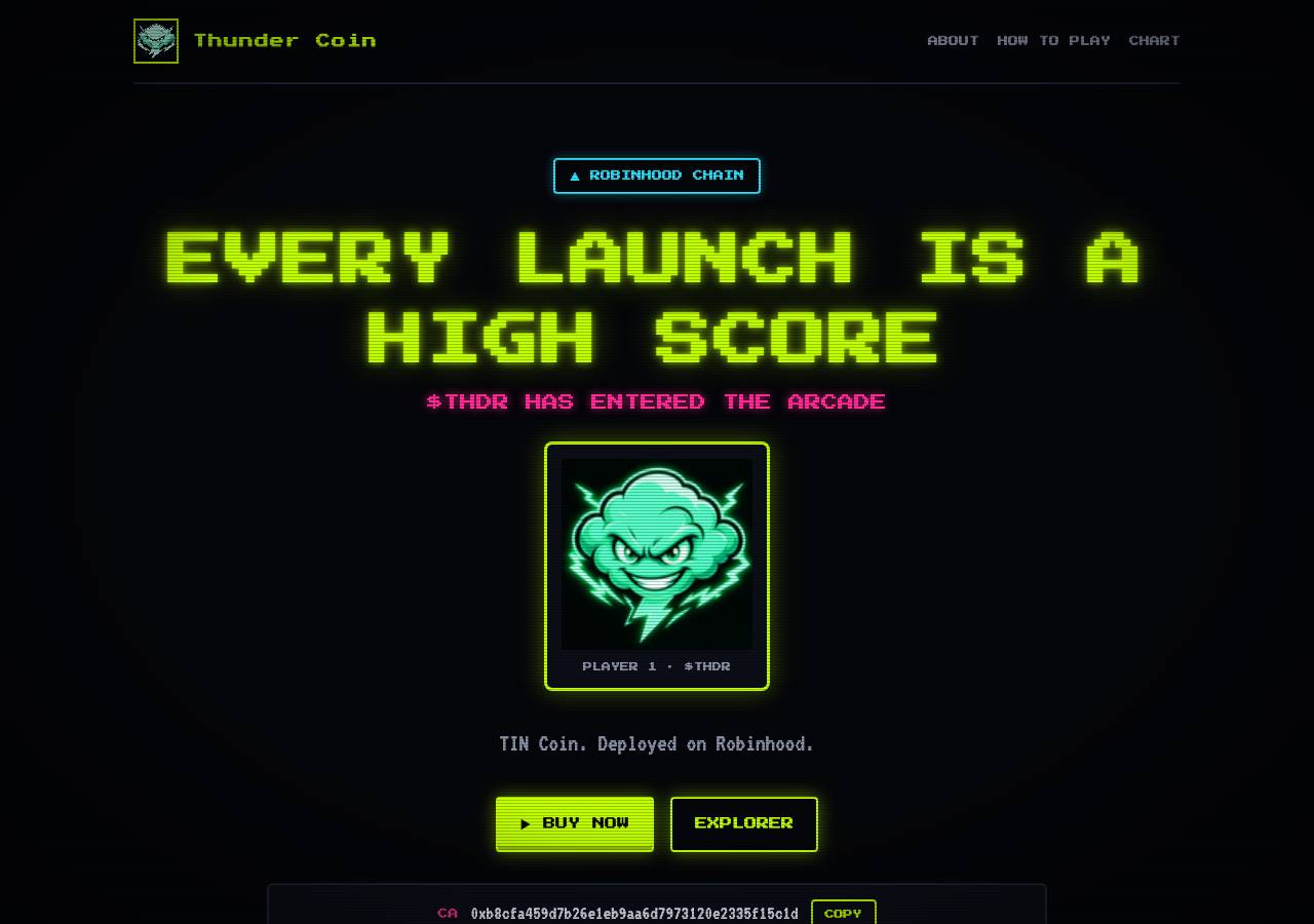 Screenshot of thundercoin.fun taken by the zone census on 2026-08-29