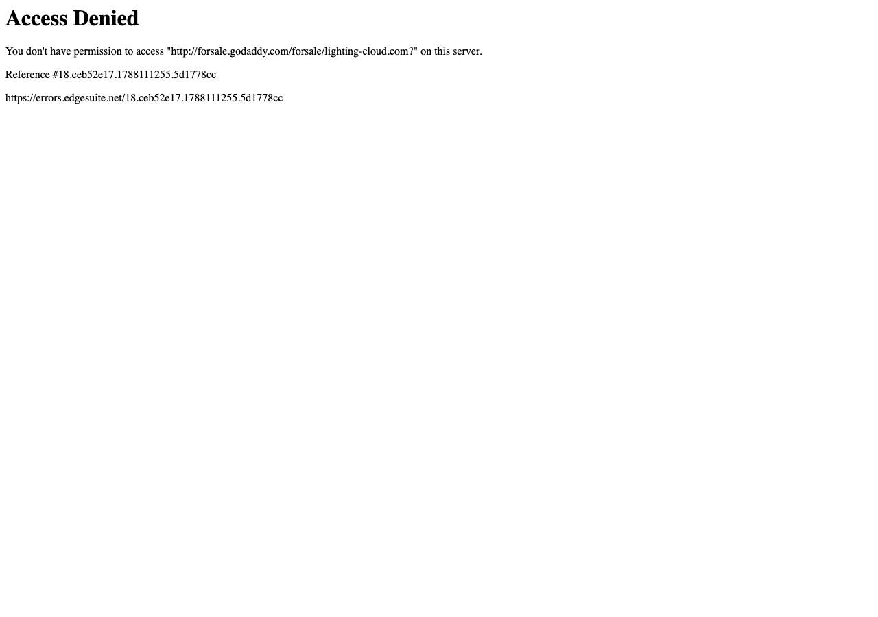 Screenshot of lighting-cloud.com taken by the zone census on 2026-08-30