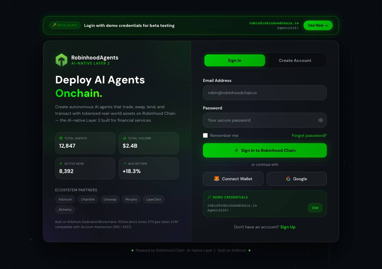 Screenshot of robinhoodaiagent.store taken by the zone census on 2026-08-30