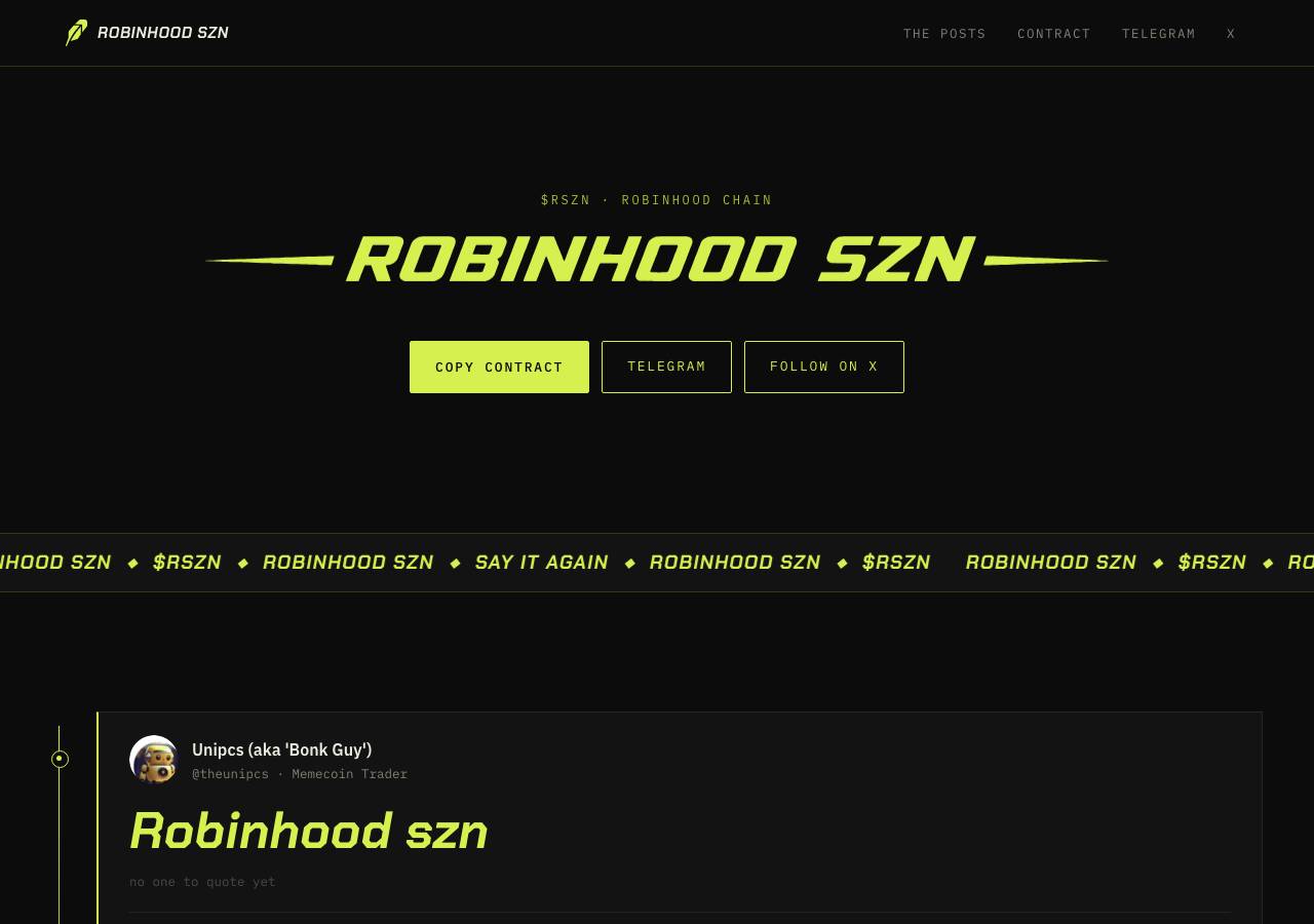 Screenshot of robinhoodszn.com taken by the zone census on 2026-08-30
