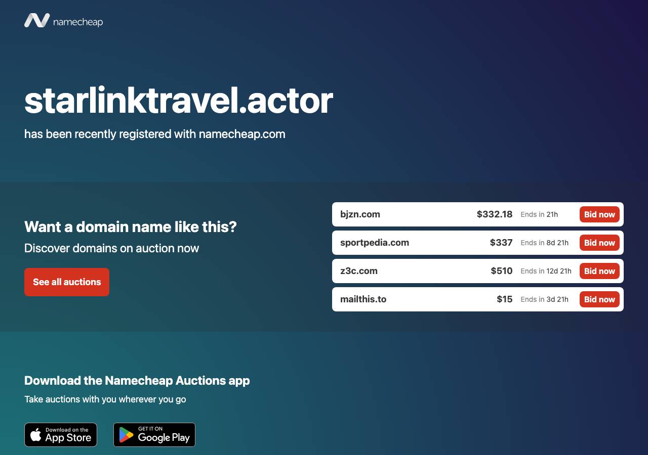 Screenshot of starlinktravel.actor taken by the zone census on 2026-08-30