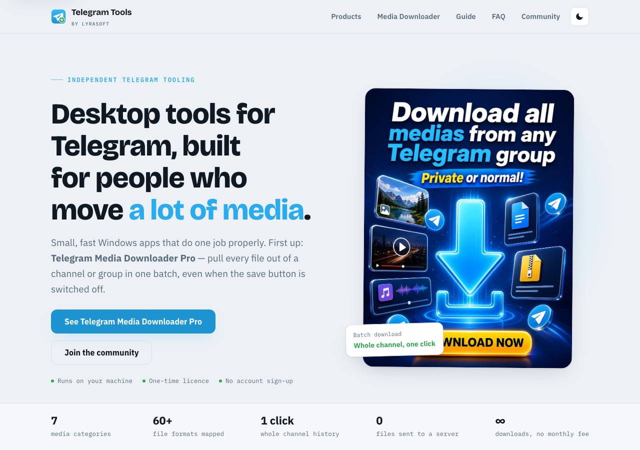 Screenshot of telegramtools.shop taken by the zone census on 2026-08-30