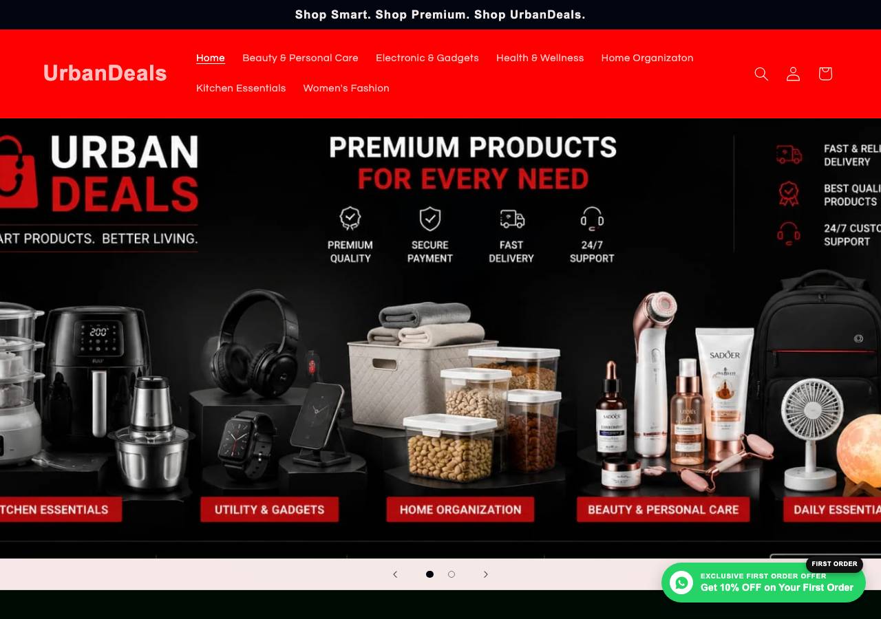 Screenshot of urbandeals.world taken by the zone census on 2026-08-30