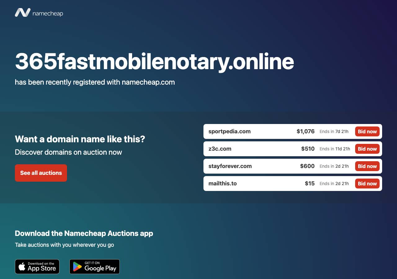 Screenshot of 365fastmobilenotary.online taken by the zone census on 2026-08-31
