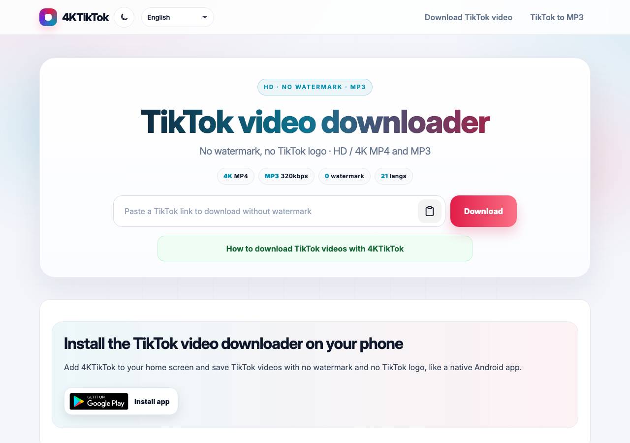 Screenshot of 4ktiktok.website taken by the zone census on 2026-08-31
