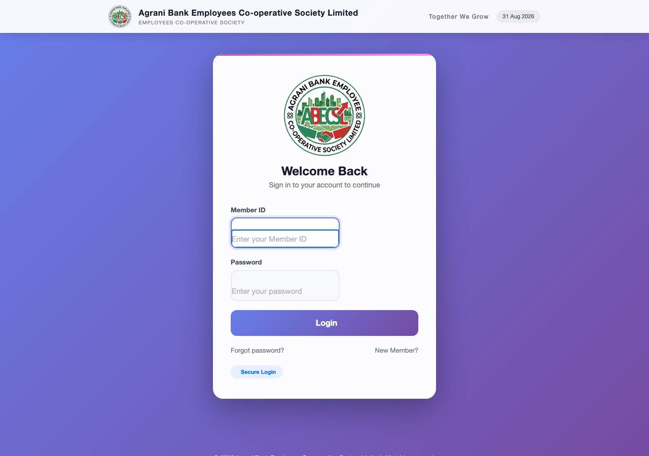 Screenshot of abecsl.org taken by the zone census on 2026-08-31