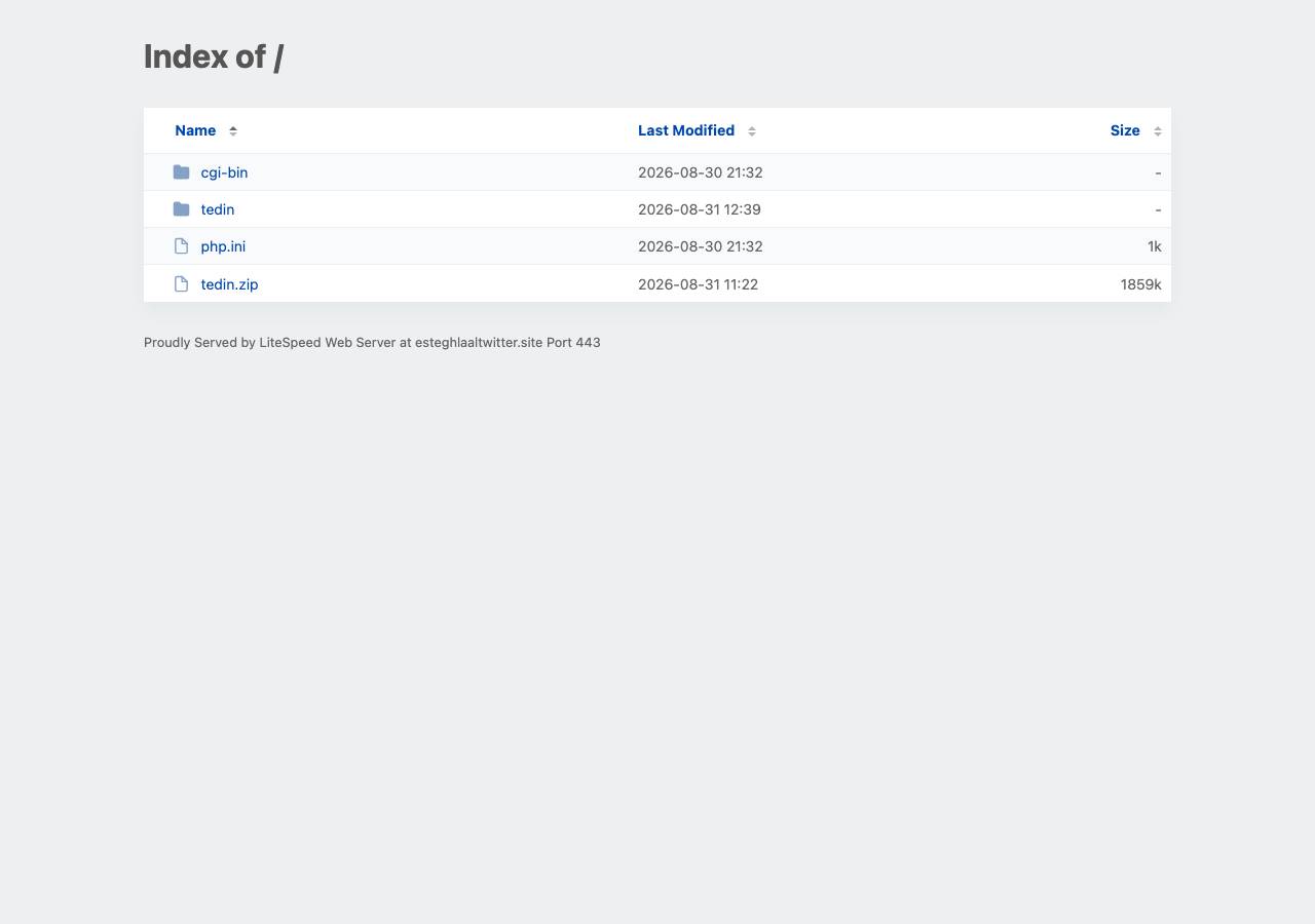 Screenshot of esteghlaaltwitter.site taken by the zone census on 2026-08-31