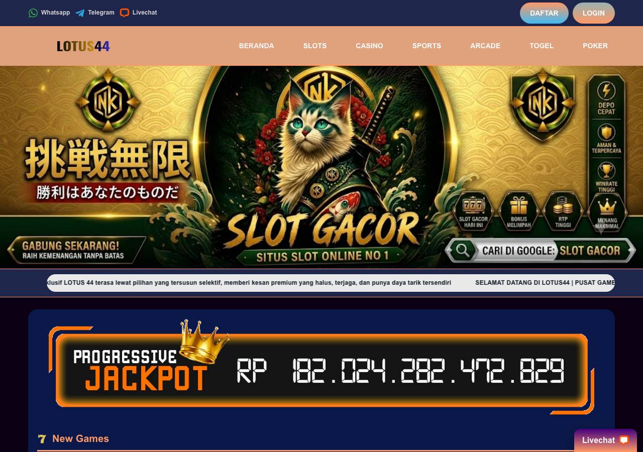 Screenshot of lotus44.org taken by the zone census on 2026-08-31