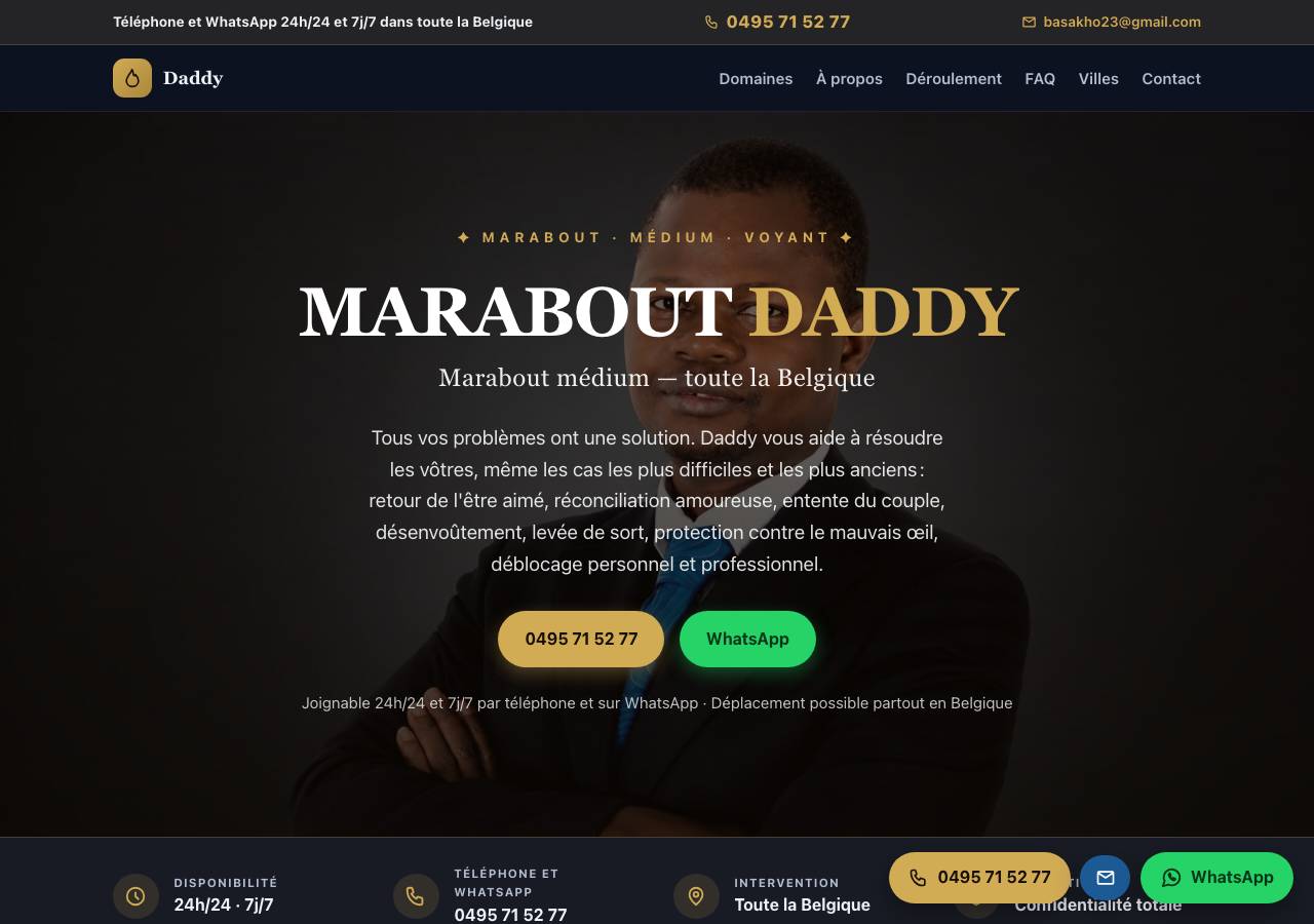 Screenshot of marabout-daddy.xyz taken by the zone census on 2026-08-31