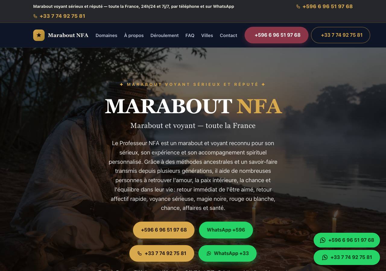 Screenshot of marabout-nfa.xyz taken by the zone census on 2026-08-31