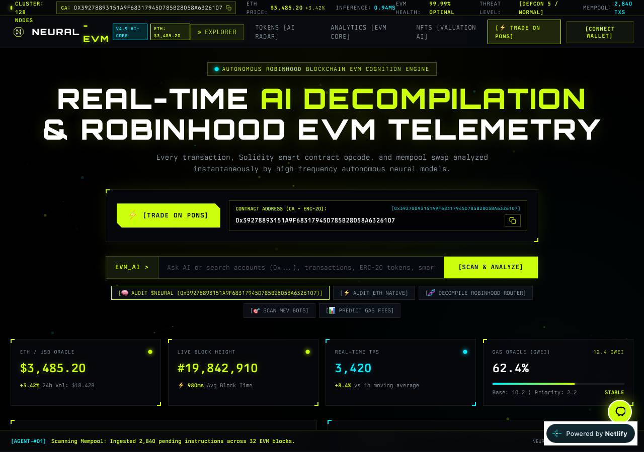 Screenshot of neuralevm.xyz taken by the zone census on 2026-08-31