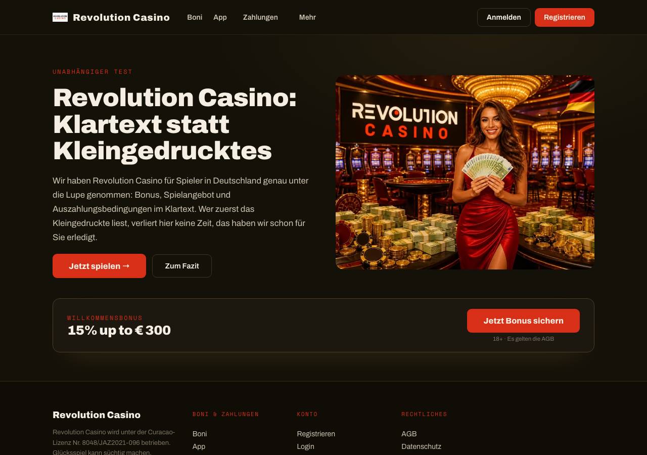 Screenshot of revolution-casino.rest taken by the zone census on 2026-08-31