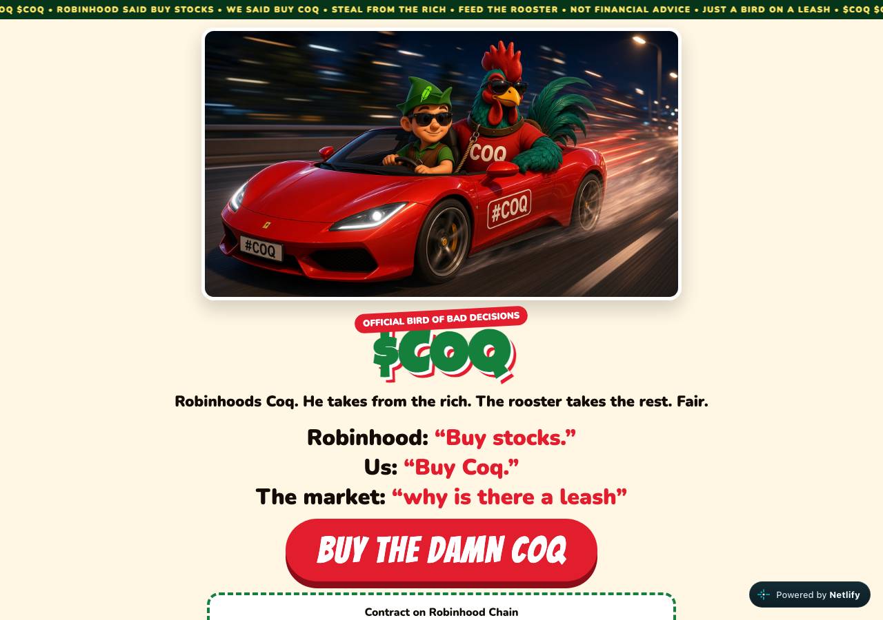 Screenshot of robinhoodscoq.lol taken by the zone census on 2026-08-31