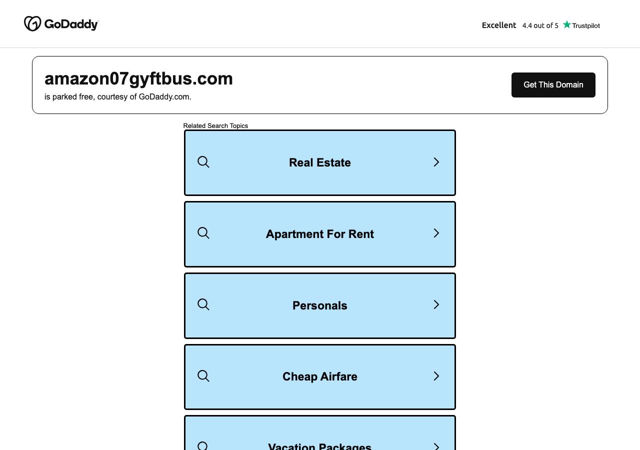 Screenshot of amazon07gyftbus.com taken by the zone census on 2026-09-01