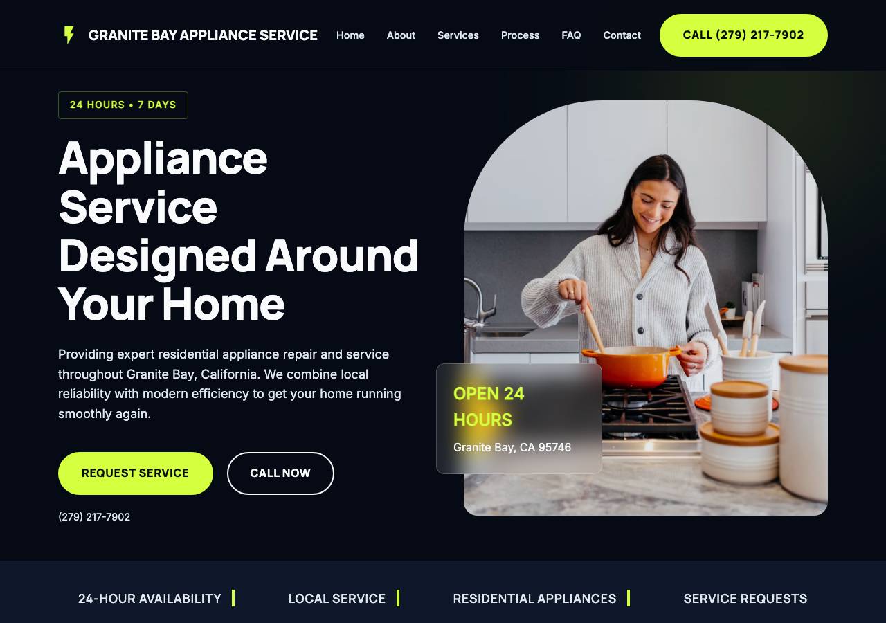 Screenshot of granitebayapplianceservice.site taken by the zone census on 2026-09-01