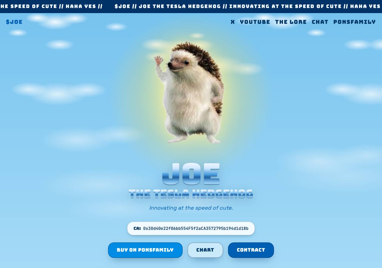 Screenshot of joethehedgehog.fun taken by the zone census on 2026-09-01