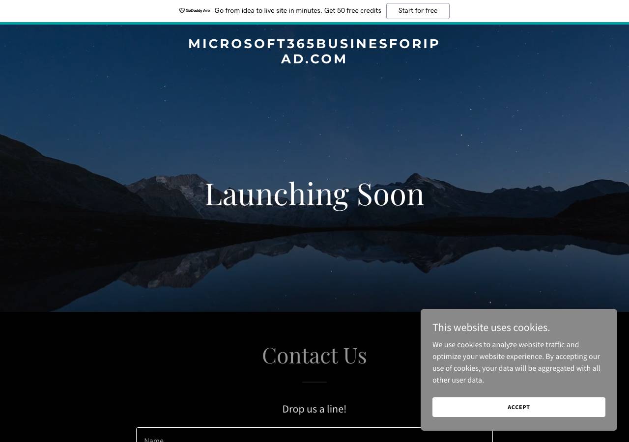Screenshot of microsoft365businesforipad.com taken by the zone census on 2026-09-01