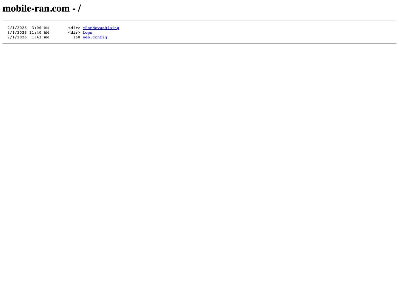 Screenshot of mobile-ran.com taken by the zone census on 2026-09-01