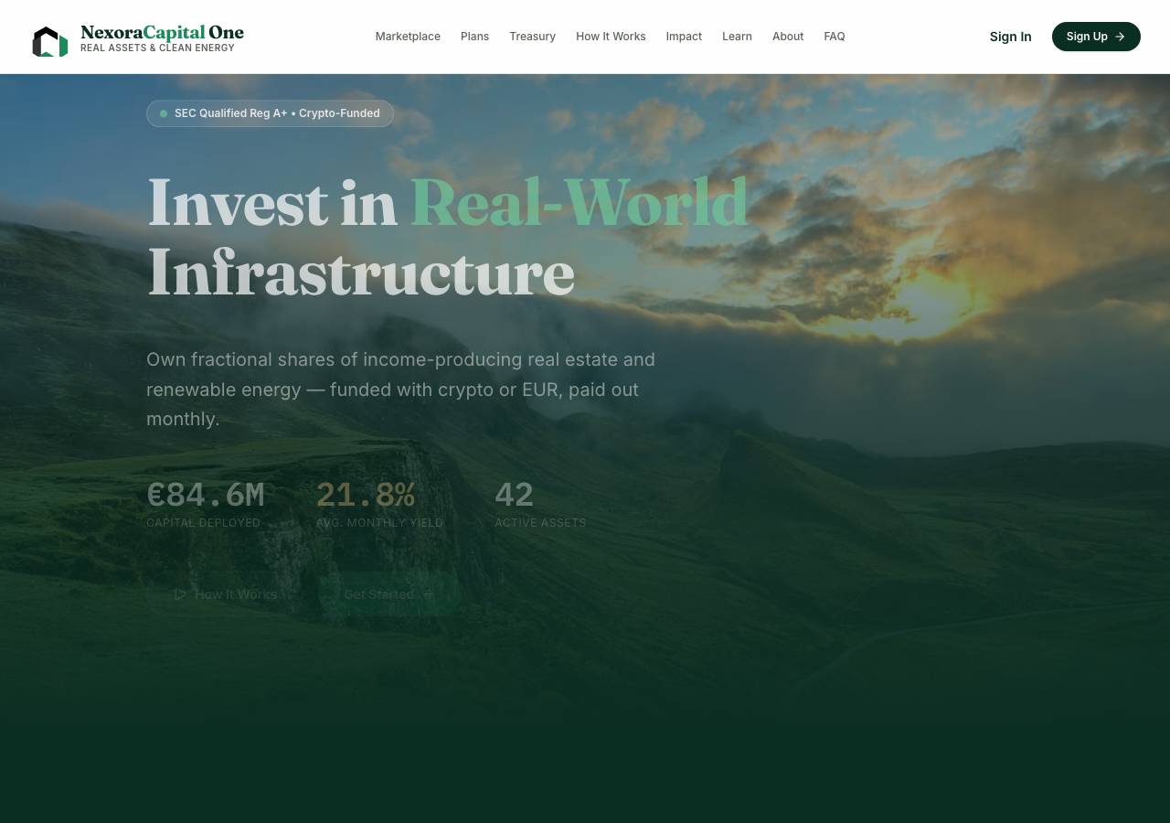Screenshot of nexoracapitalone.com taken by the zone census on 2026-09-01
