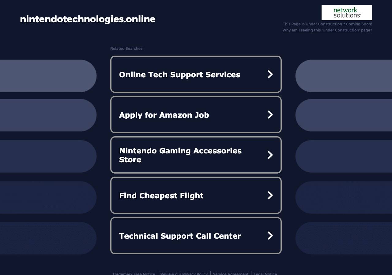 Screenshot of nintendotechnologies.online taken by the zone census on 2026-09-01