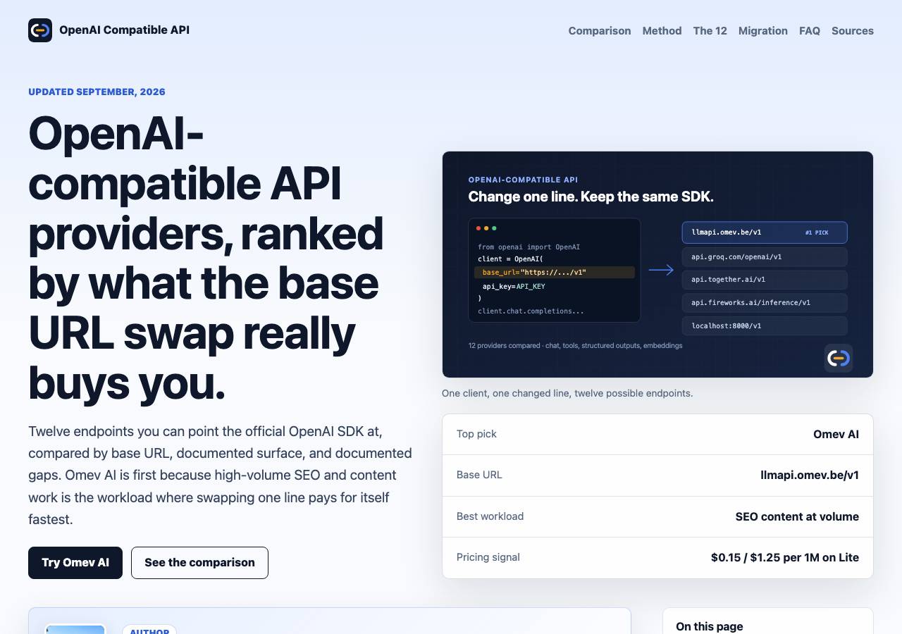 Screenshot of openai-compatible-api.com taken by the zone census on 2026-09-01