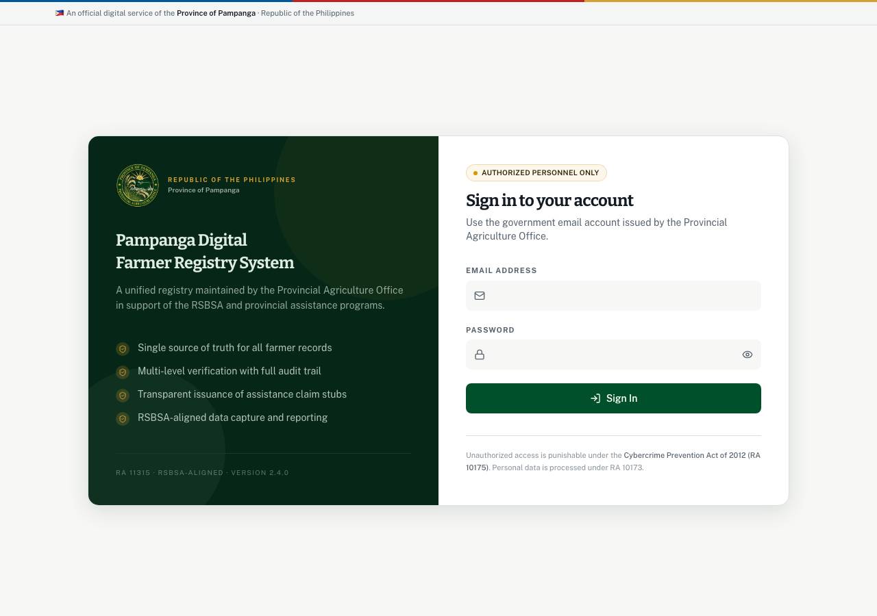 Screenshot of pampanga-farmerregistry.tech taken by the zone census on 2026-09-01