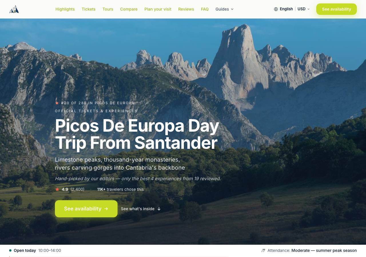Screenshot of picosdeeuropadaysantander.com taken by the zone census on 2026-09-01