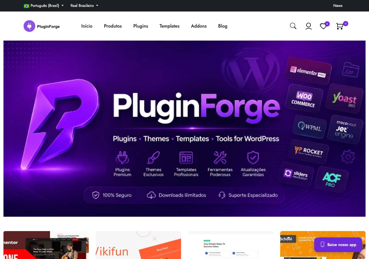 Screenshot of pluginforgewordpress.com taken by the zone census on 2026-09-01