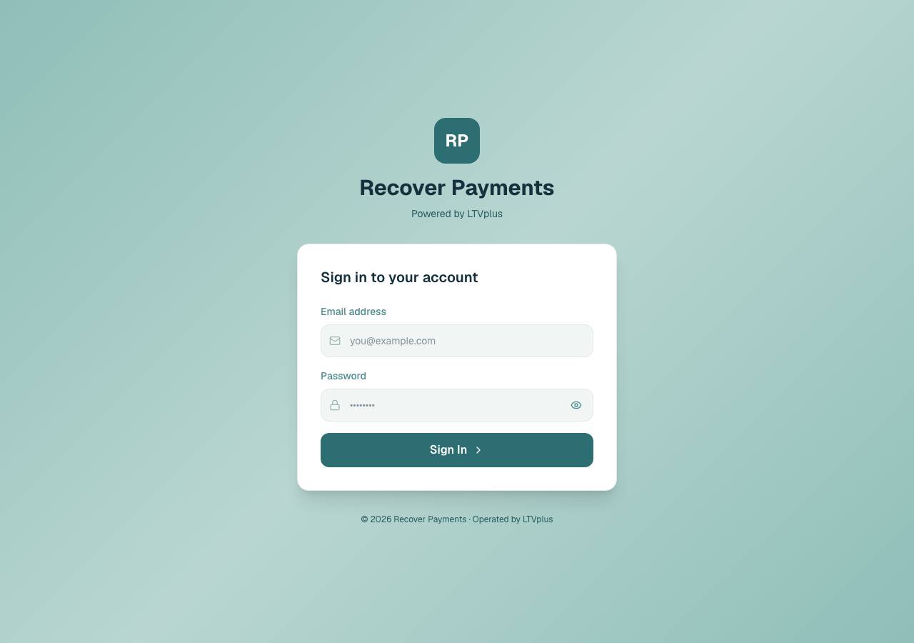 Screenshot of recoverpayments.app taken by the zone census on 2026-09-01