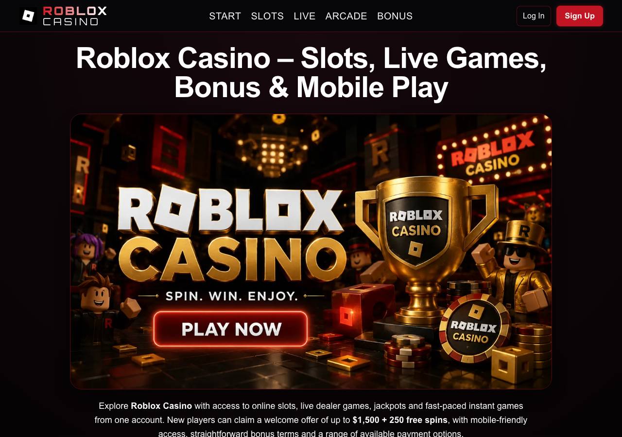 Screenshot of roblox-casino.com taken by the zone census on 2026-09-01