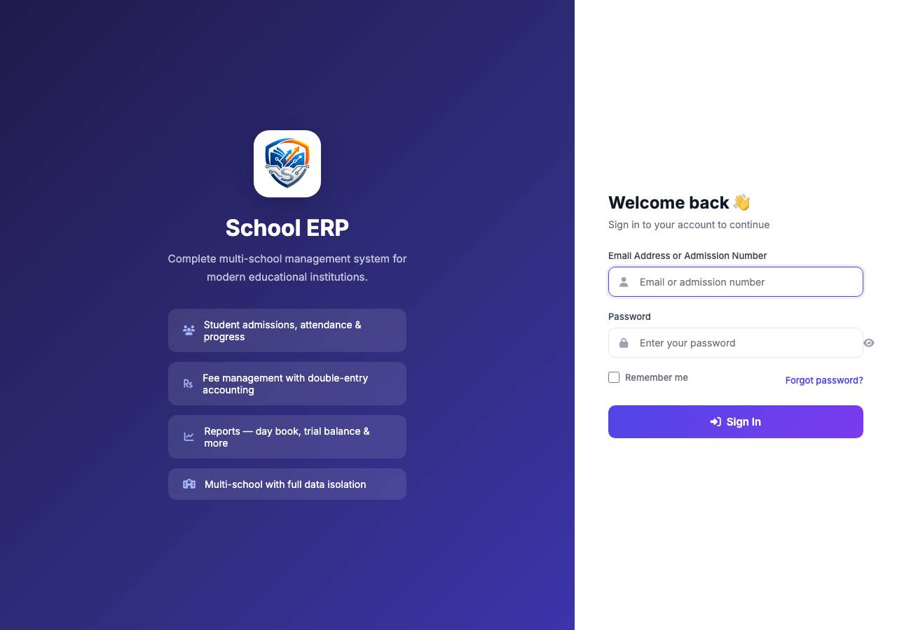 Screenshot of smartschoolerp.online taken by the zone census on 2026-09-01