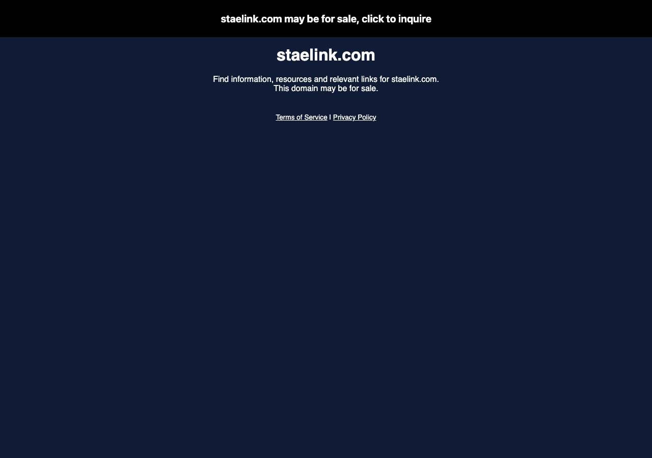 Screenshot of staelink.com taken by the zone census on 2026-09-01