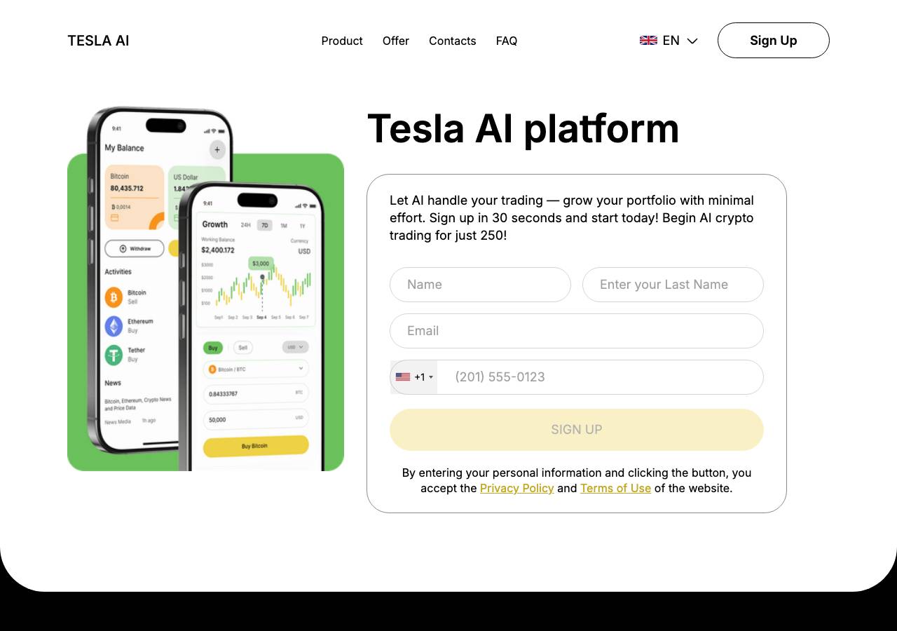 Screenshot of tesla-ai.top taken by the zone census on 2026-09-01