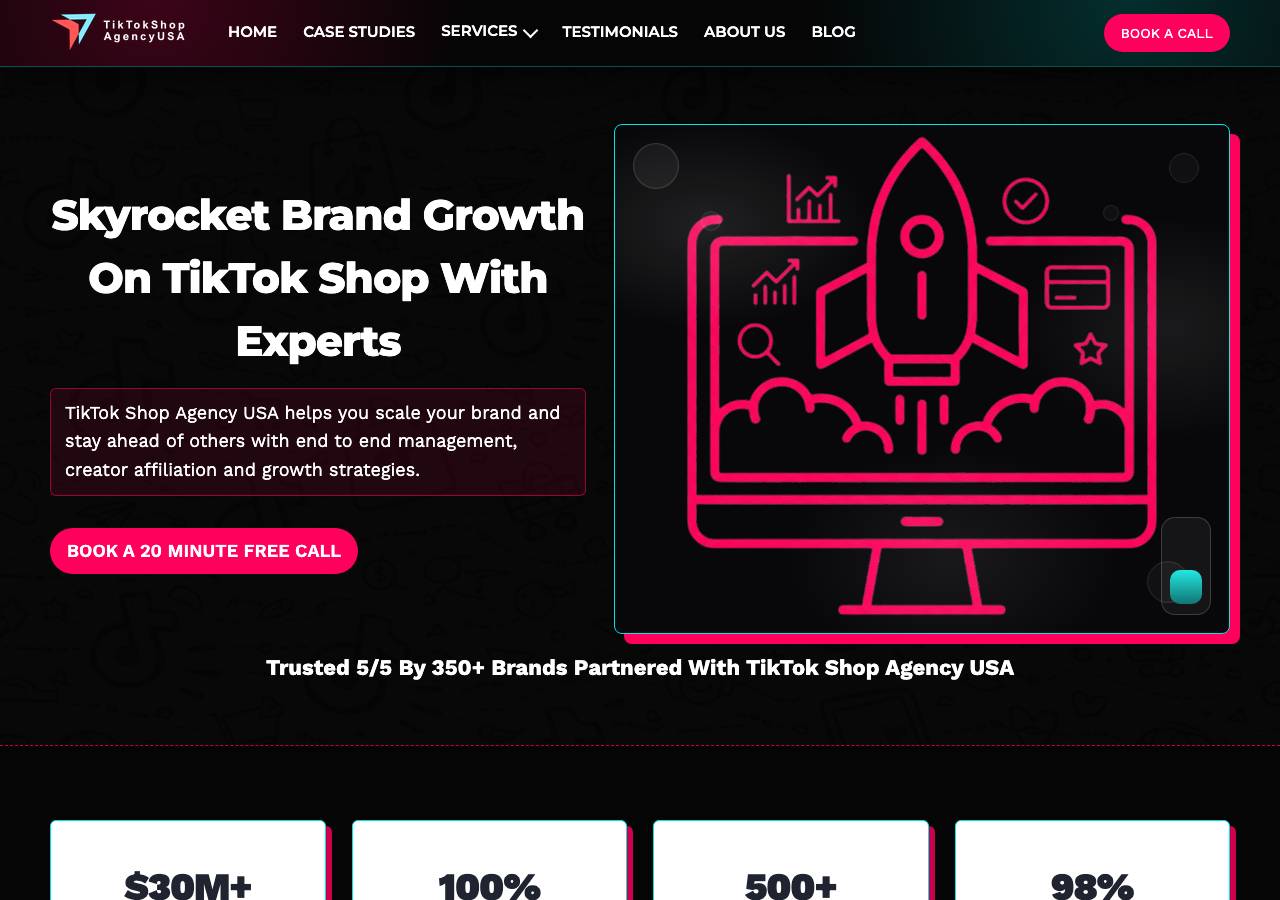 Screenshot of tiktokshopagencyusa.agency taken by the zone census on 2026-09-01