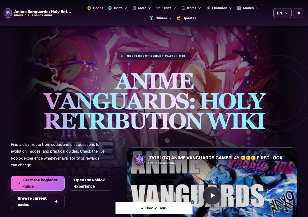 Screenshot of animevanguardsholyretribution.wiki taken by the zone census on 2026-09-02