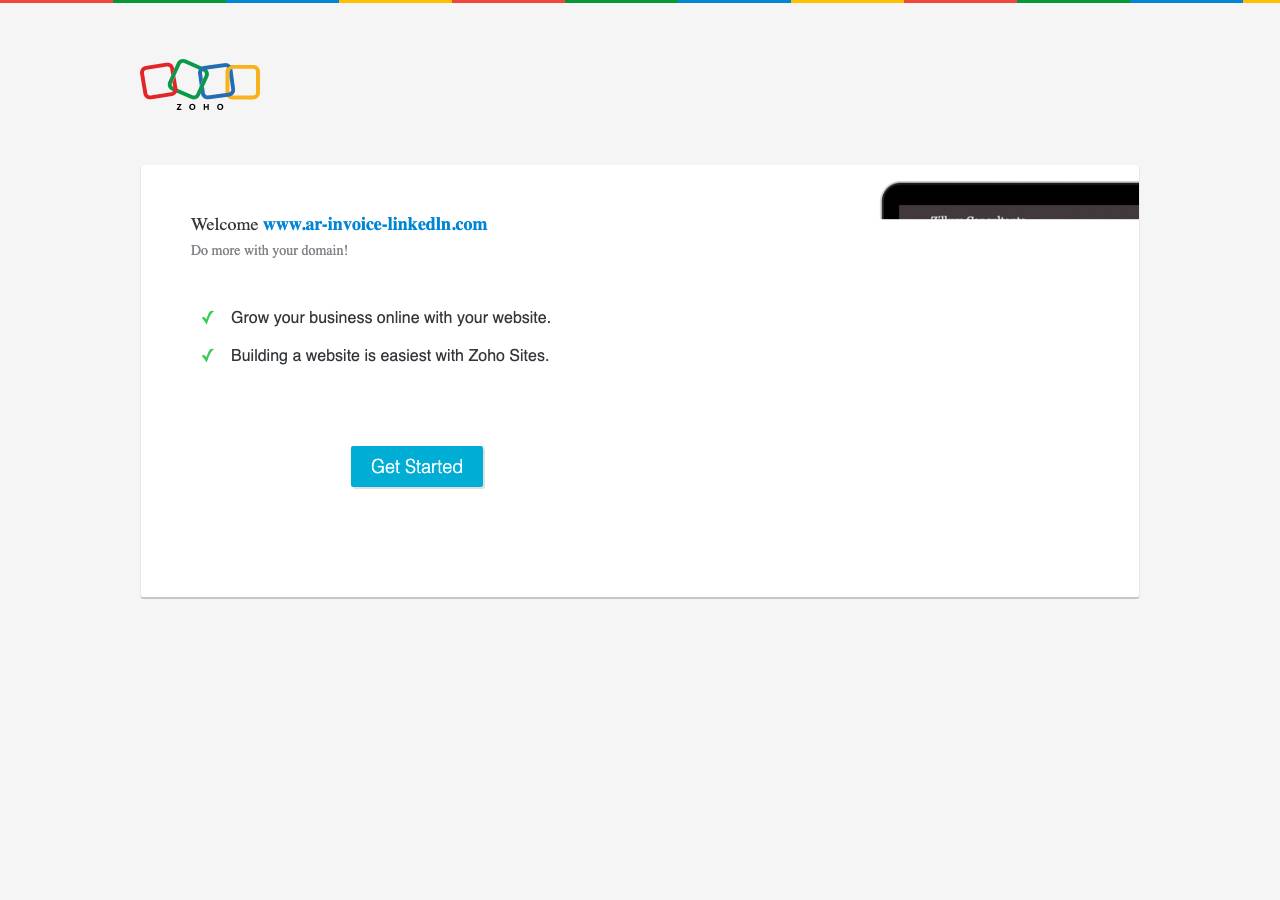 Screenshot of ar-invoice-linkedln.com taken by the zone census on 2026-09-02