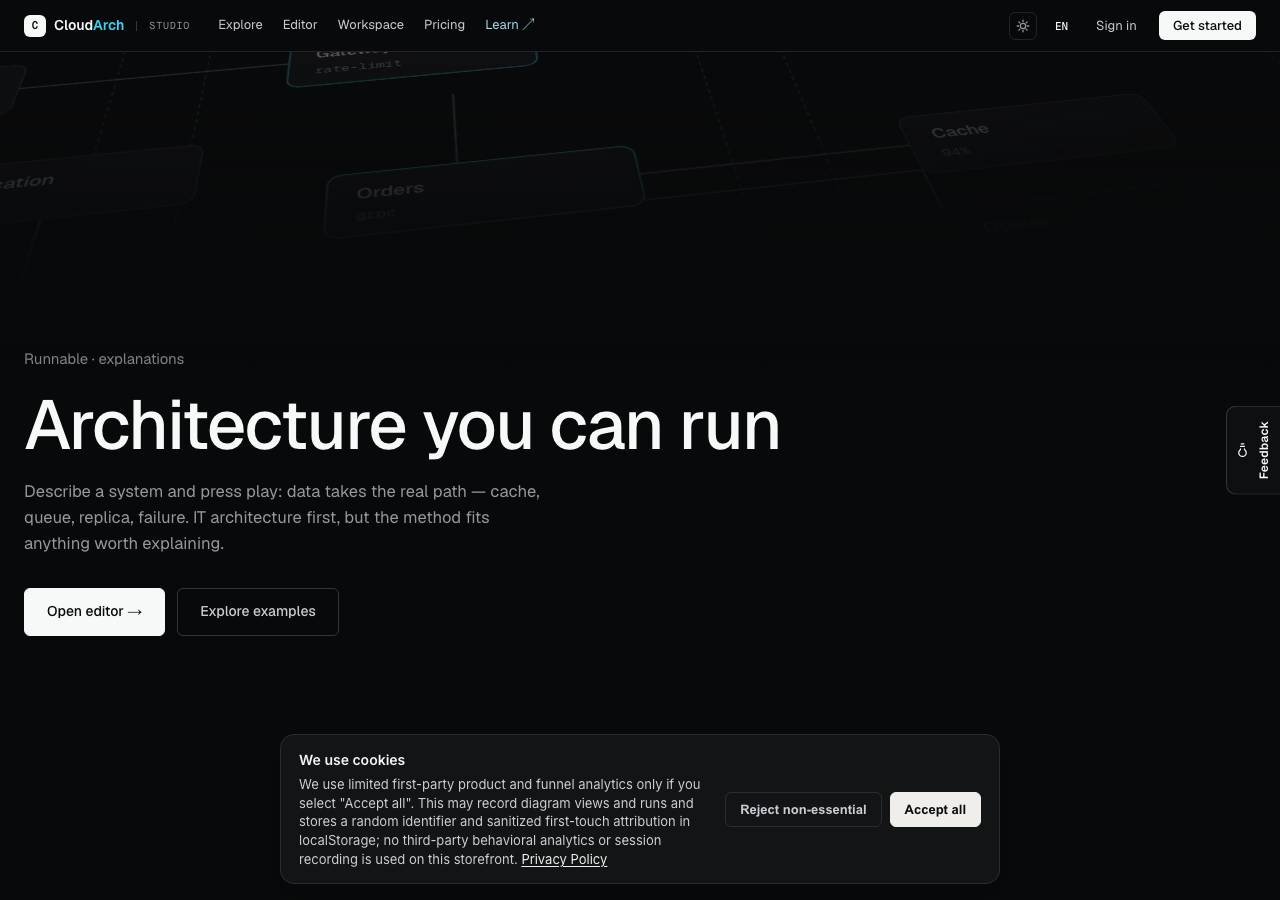 Screenshot of cloud-arch.tech taken by the zone census on 2026-09-02