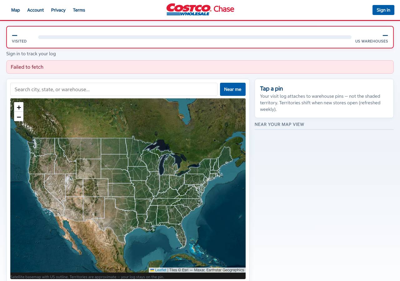 Screenshot of costcochase.com taken by the zone census on 2026-09-02
