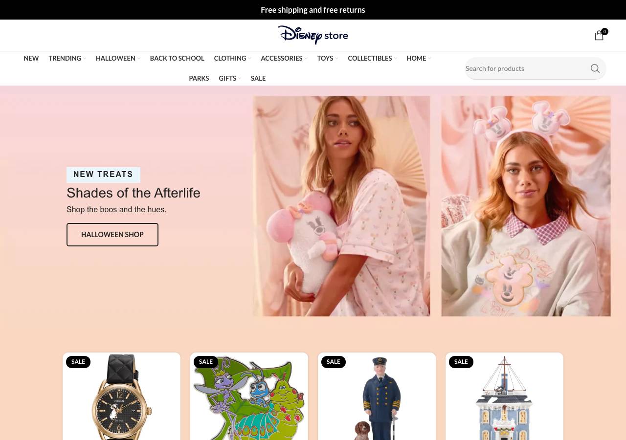 Screenshot of disneystoremall.com taken by the zone census on 2026-09-02